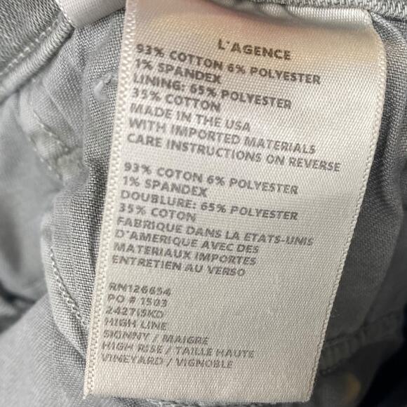 NWT L'AGENCE Highline Skinny High Rise Jeans Size 26 - Picture 11 of 14